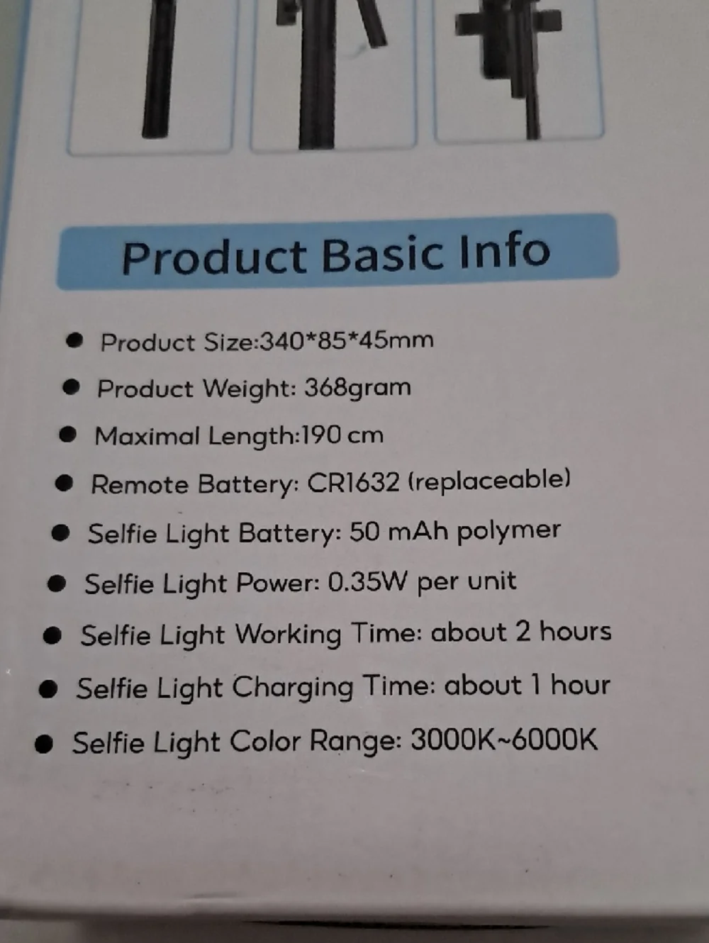 Selfie Stick Stabilizer K50 - 190 cm